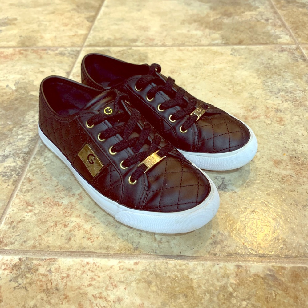 Guess Black Leather Sneakers